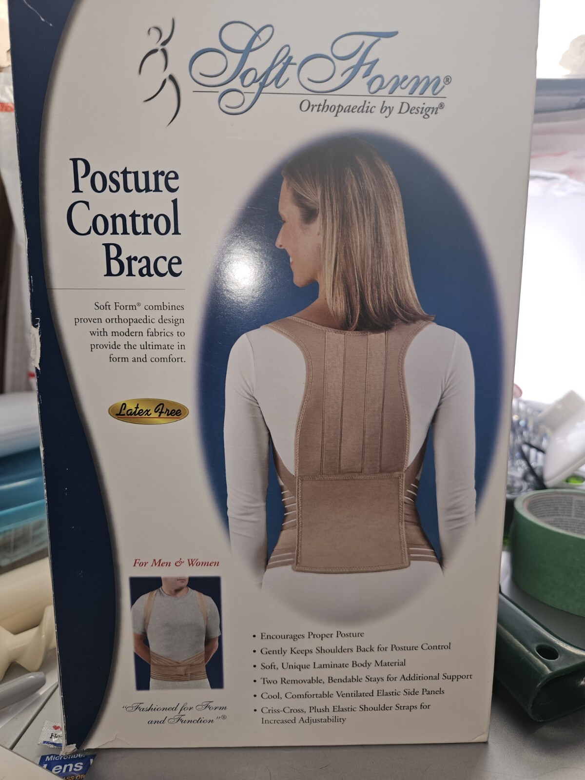 NWOT FLA Orthopedics Posture Control Brace Soft Form Size Large Beige Open Box