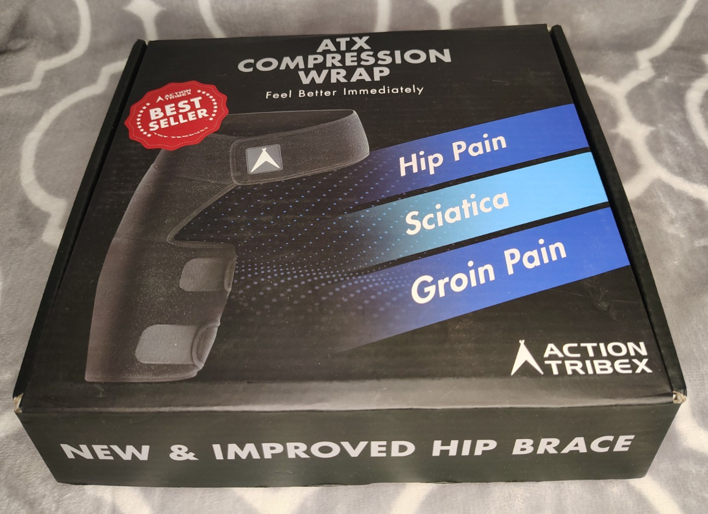 ATX Compression Wrap Hip Brace for Sciatica/Hip/Groin Pain Relief Device