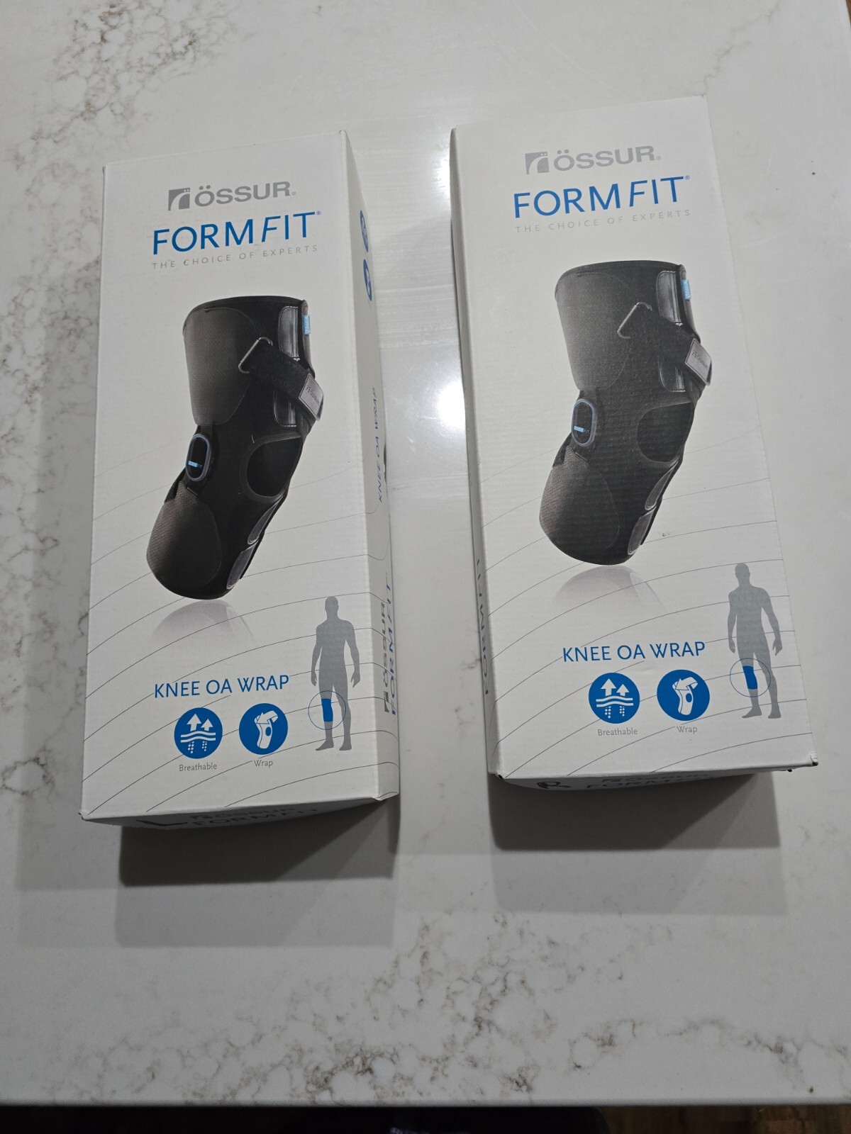 Ossur Form Fit Knee OA Wrap Right and Left Brace, (Set of 2) Single Hinge Design