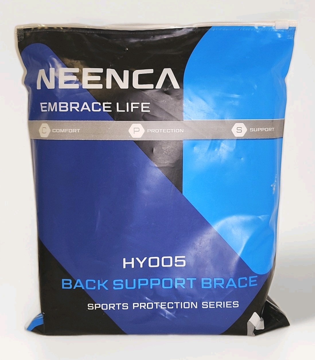 Neenca Back Support Brace HY005 Sports Protection Series Size XXL Gray NEW