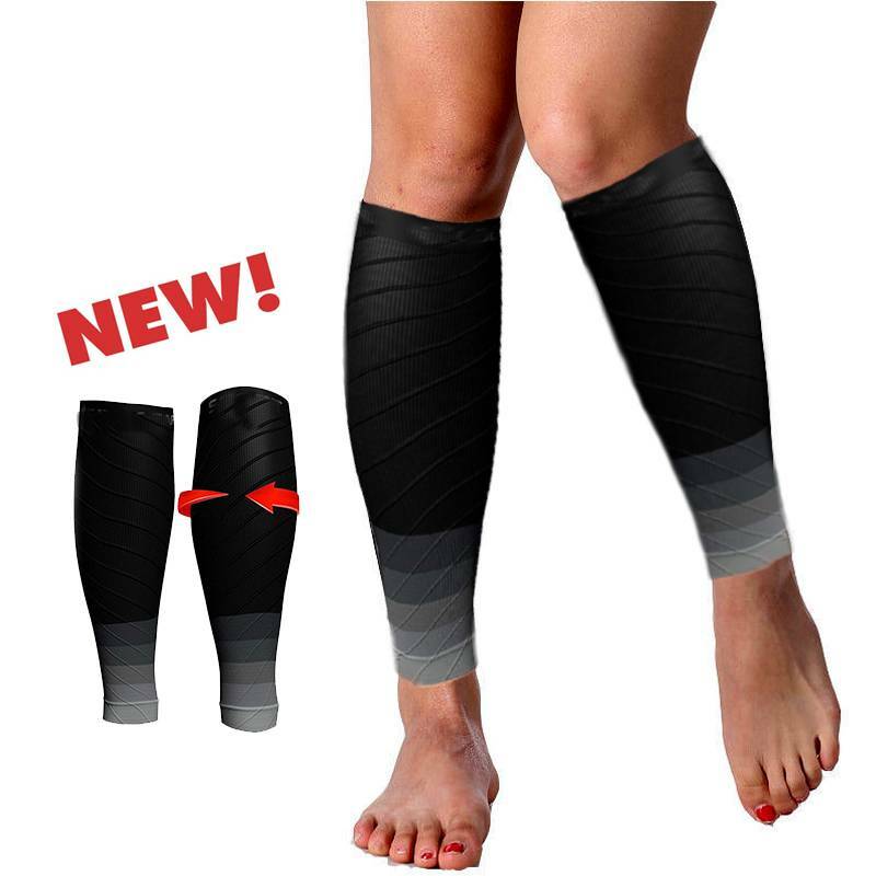 Sport Calf Leg Running Compression Sleeve Socks Shin Splint Support Wrap Brace