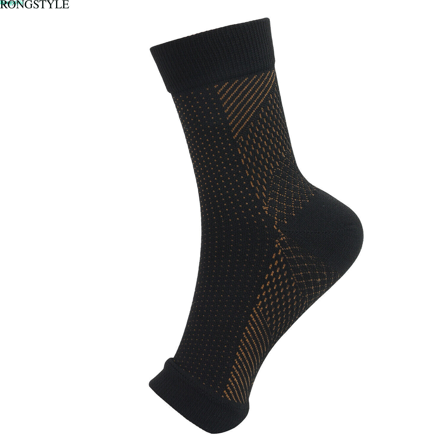 Copper Sleeve Compression Socks Plantar Fasciitis Foot Arch Ankle Support Brace