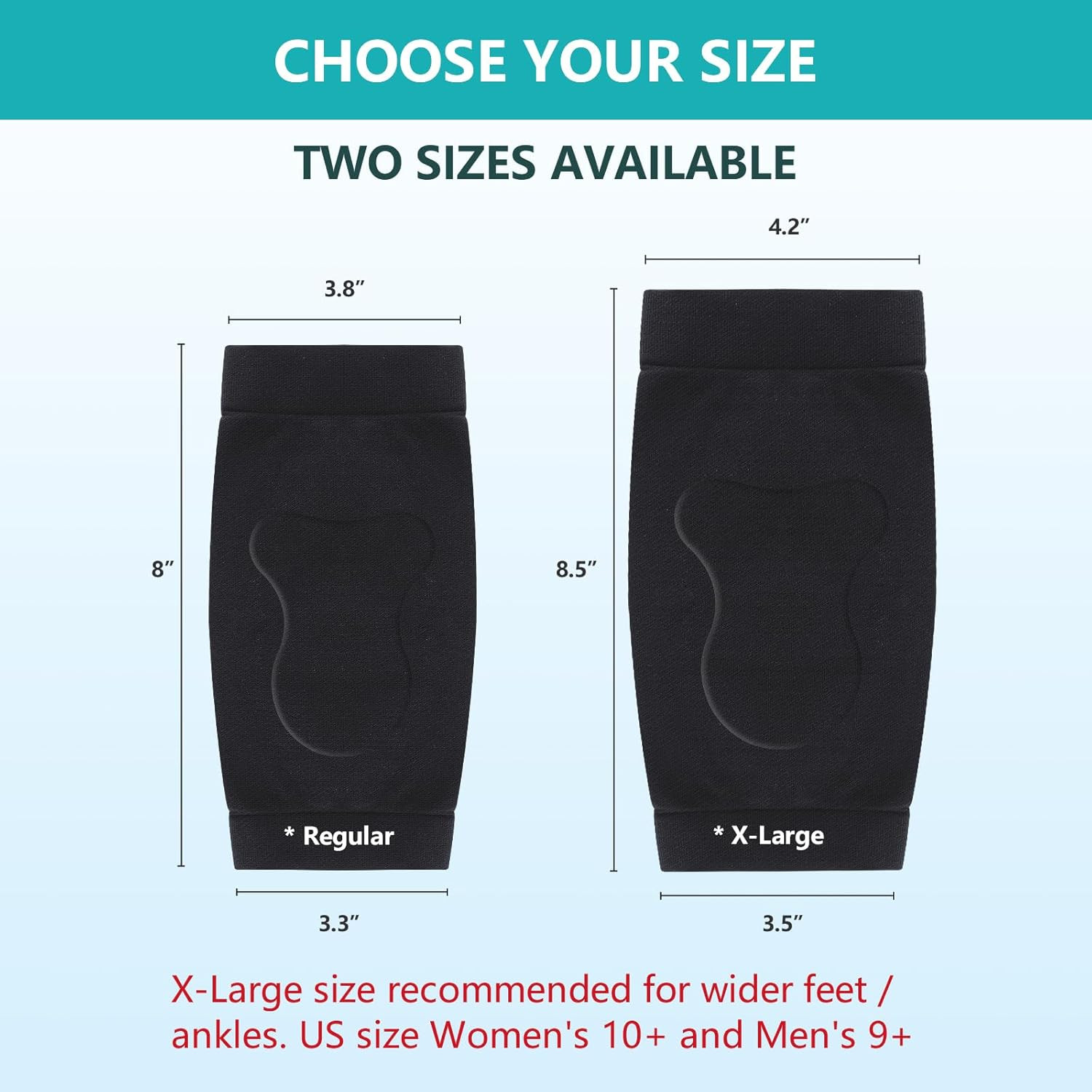 Achilles Tendon Heel Protector – Compression Padded Sleeve Socks – Premium Gel
