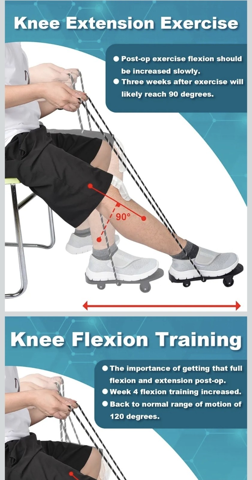 Knee Glide for Knee Replacement Recovery Aids Kit Knee Therapy Exercise Strength