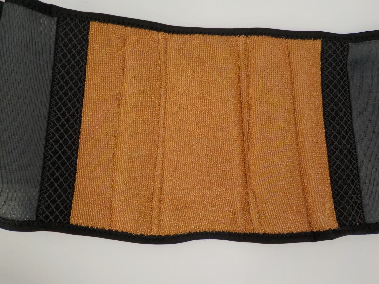 WALGREENS 1 BACK SUPPORT COPPER-INFUSED FABRIC ADJUSTABLE 1 SZ FITS MOST CRUSHED