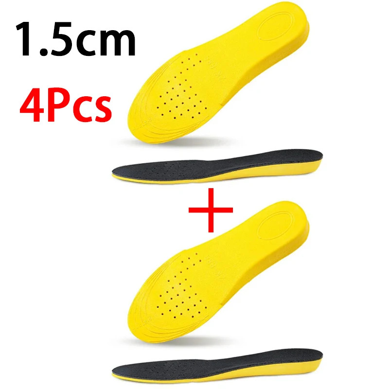 2Pcs/4Pcs New Comfortable Shock-absorbing Insole 1.5-3.5cm Height-increasing Ins