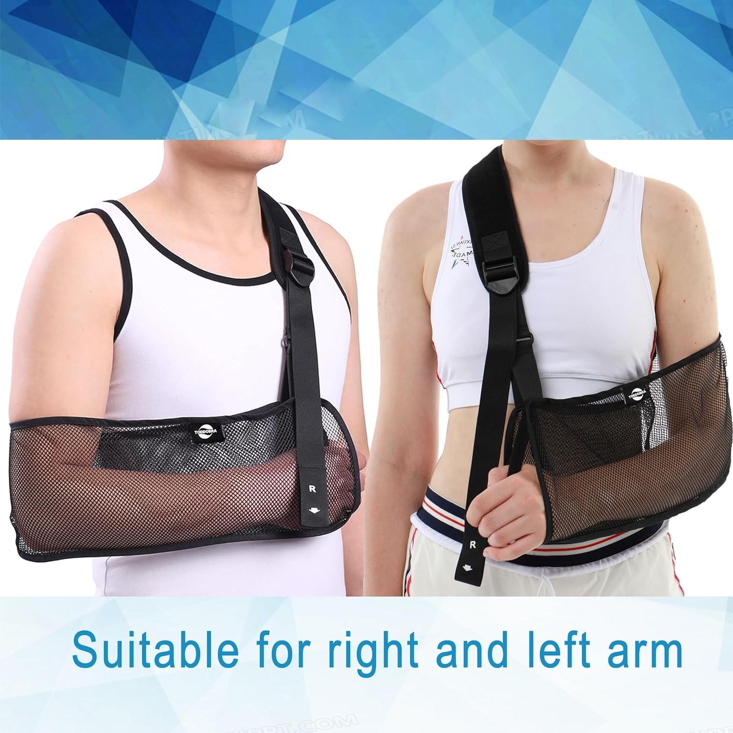 2-in-1 Adjustable Shoulder Sling – Ideal for Shower & Pain Relief, Unisex Design