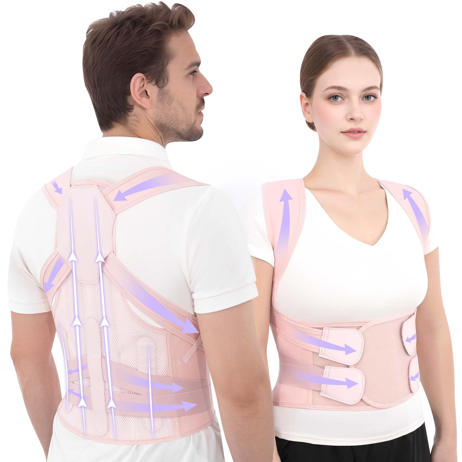 Posture Corrector for and Men, Adjustable Back Brace with Shoulder , Lumbar B…