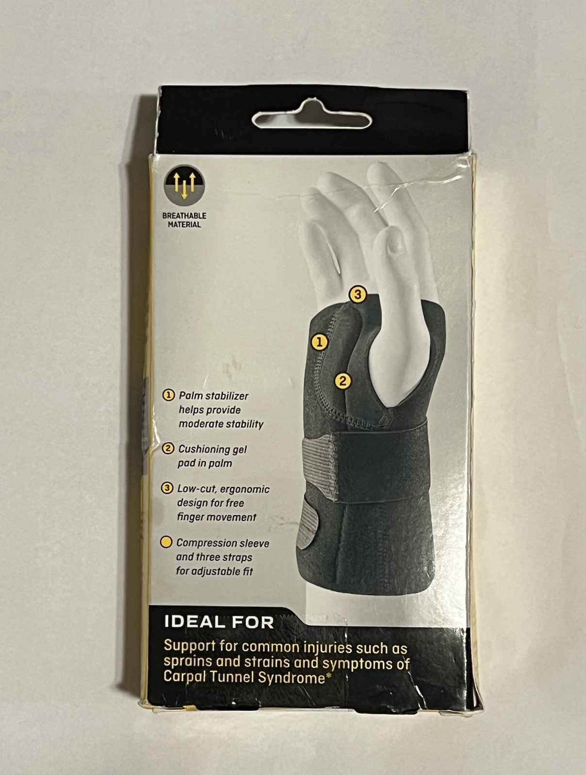 Compression Stabilizing Wrist Brace Left Moderate Support Small/Medium, New