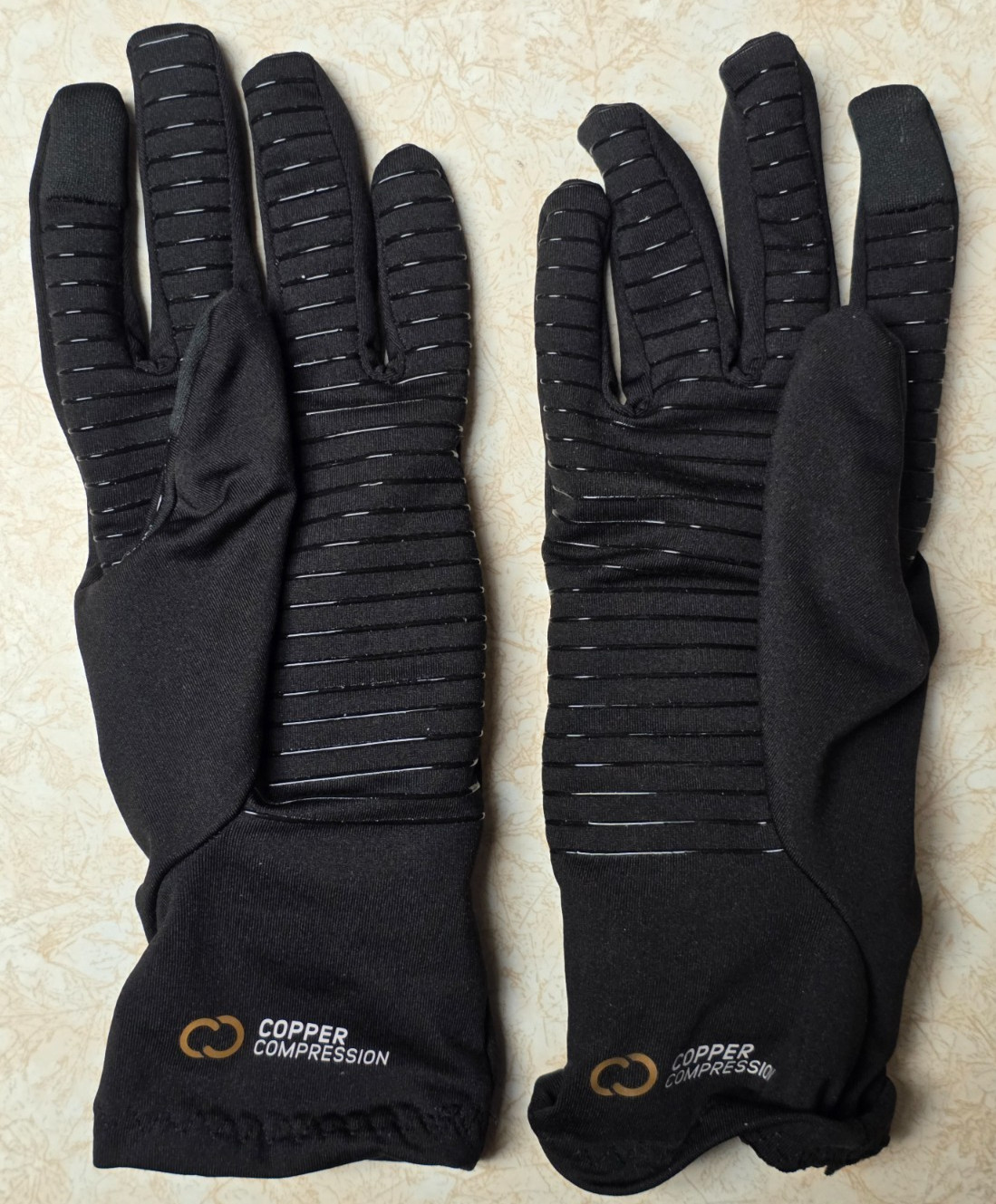 Copper Compression CopperVibe Vibration Heat Therapy Gloves Black New OPEN BOX