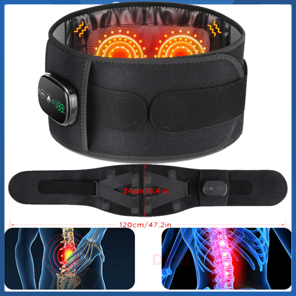 Red Light Therapy Belt & Waist Massager for Pain Relief,Infrared Light Vibration