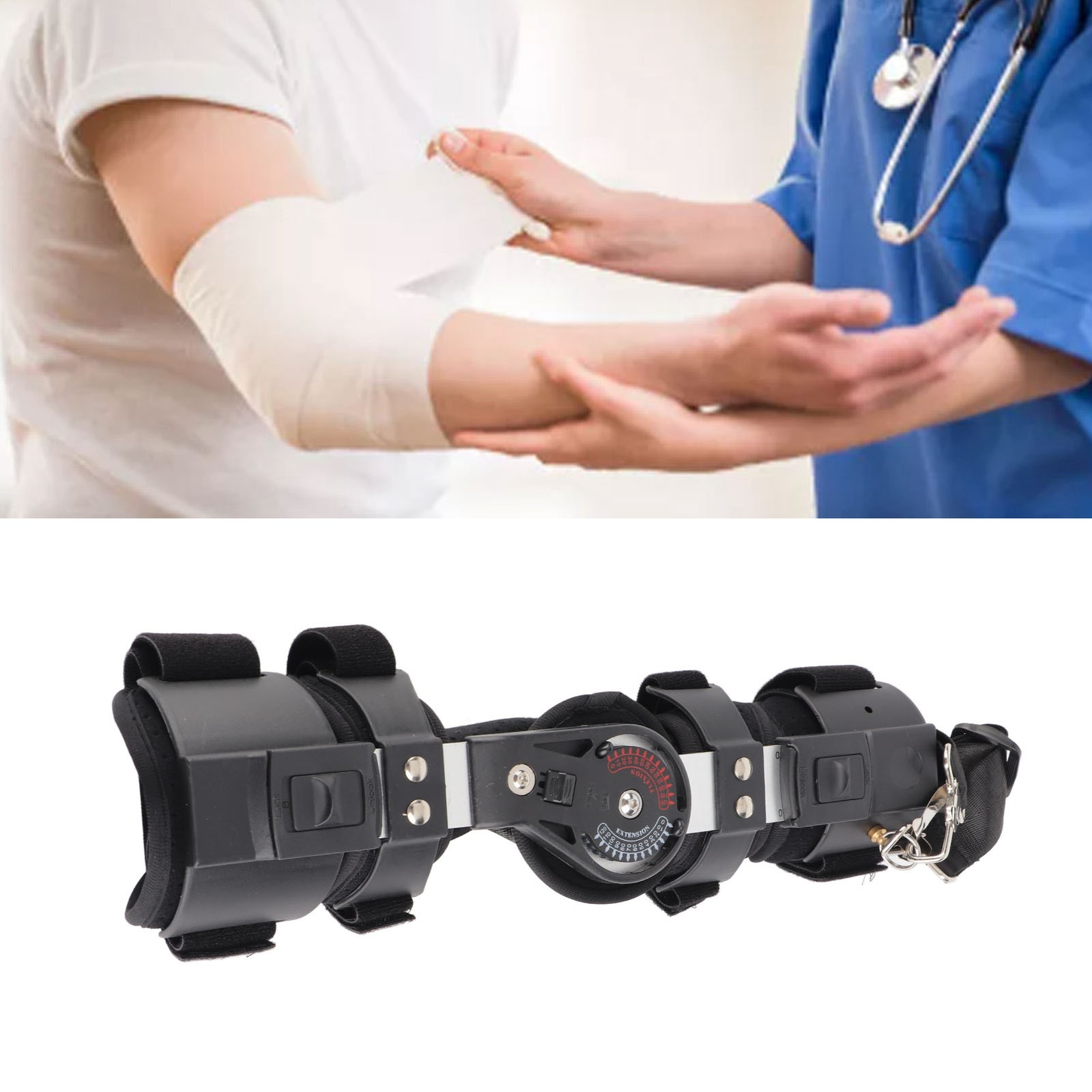 Left Hand Elbow Support Brace Adjustable Arm Injury Recovery Elbow Brace ☆