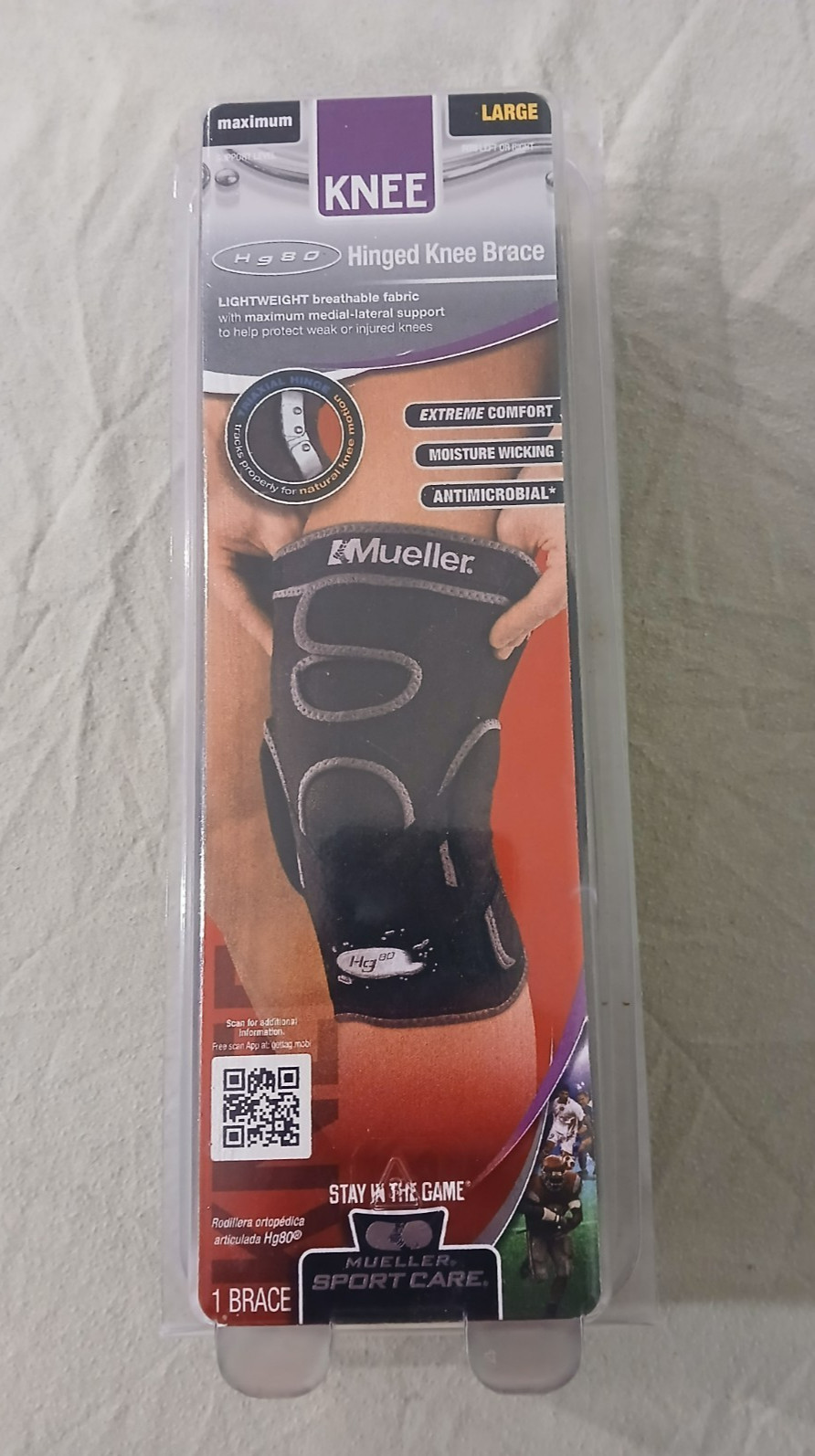 Mueller Hg80 Hinged Knee Brace (Large), New