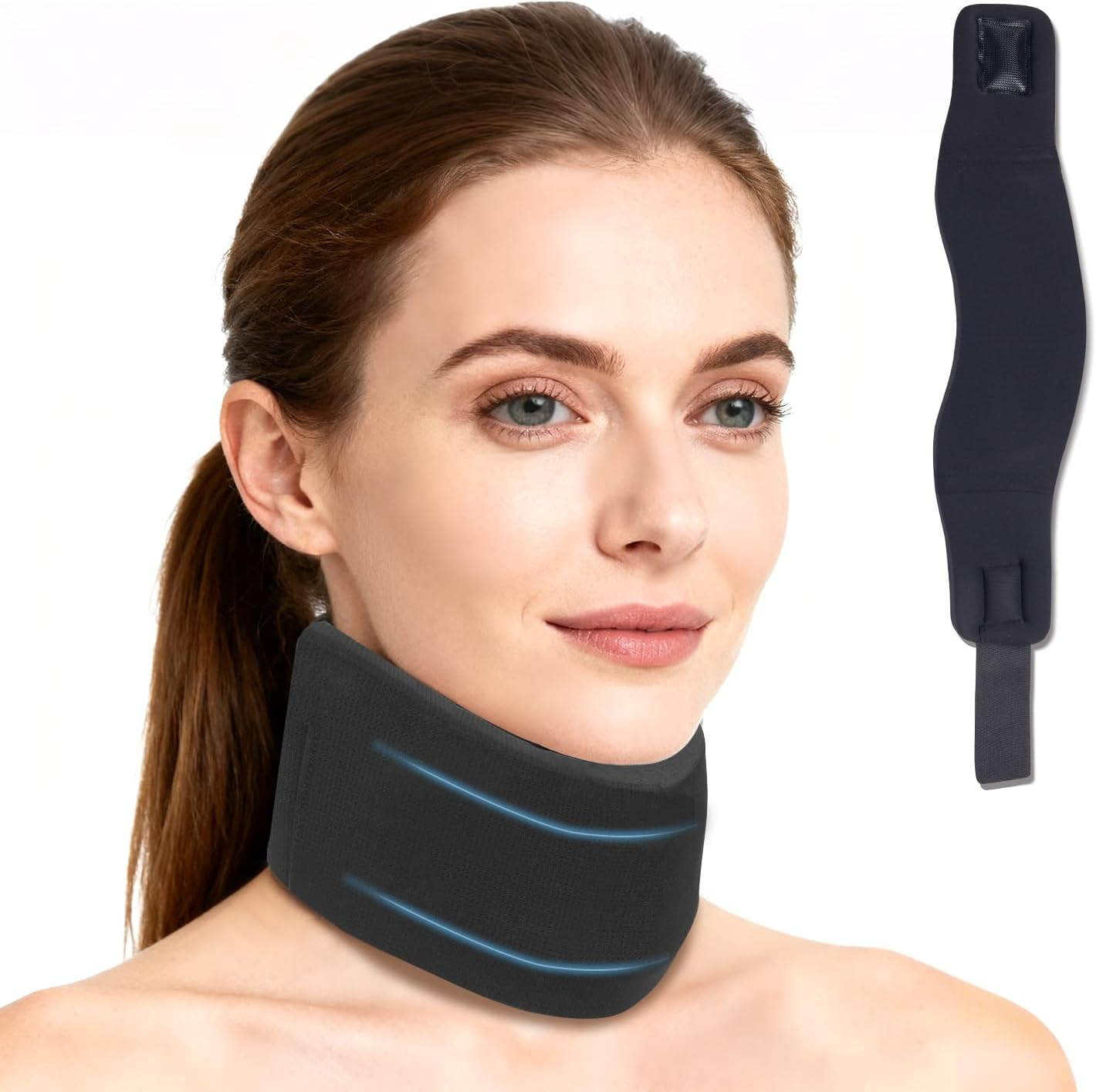 Neck Brace for Sleeping, Soft Foam Cervical Collar Neck Support Brace, Keep Vert