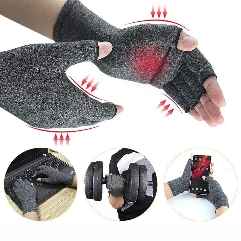 Medical Arthritis Gloves Compression Copper Pain Relief Hand Wrist Support Brace