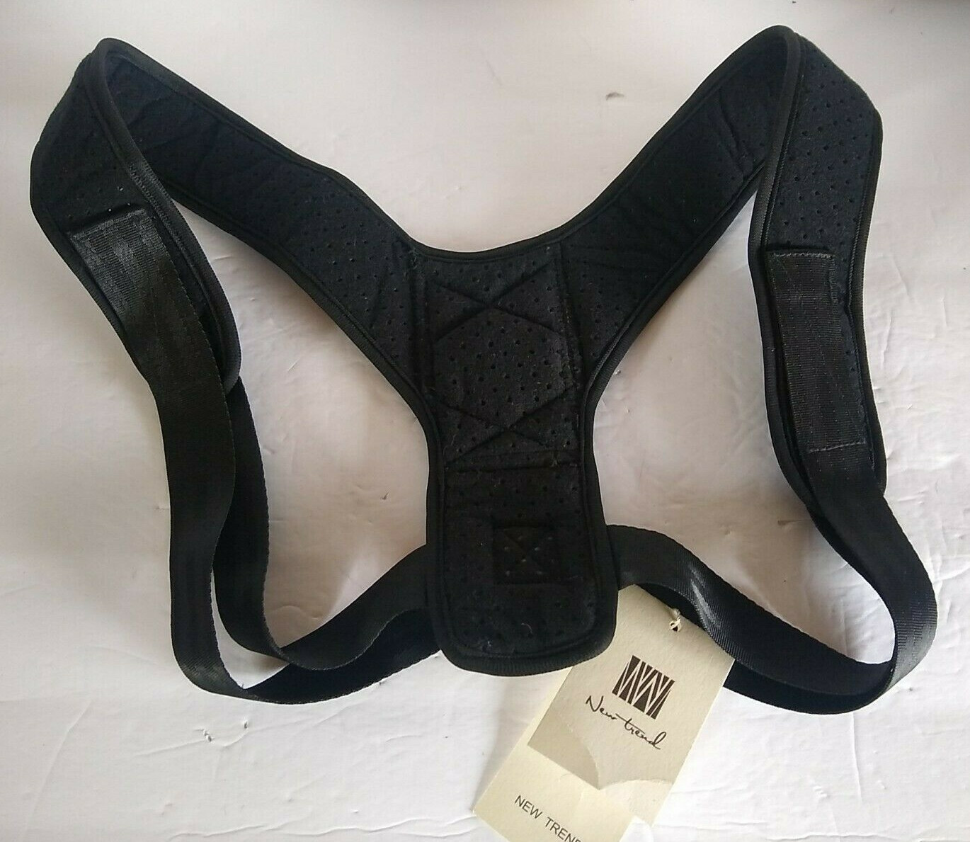 Posture Corrector Strap Clavicle Brace Lightly Padded Hook & Loop Fastener NWT