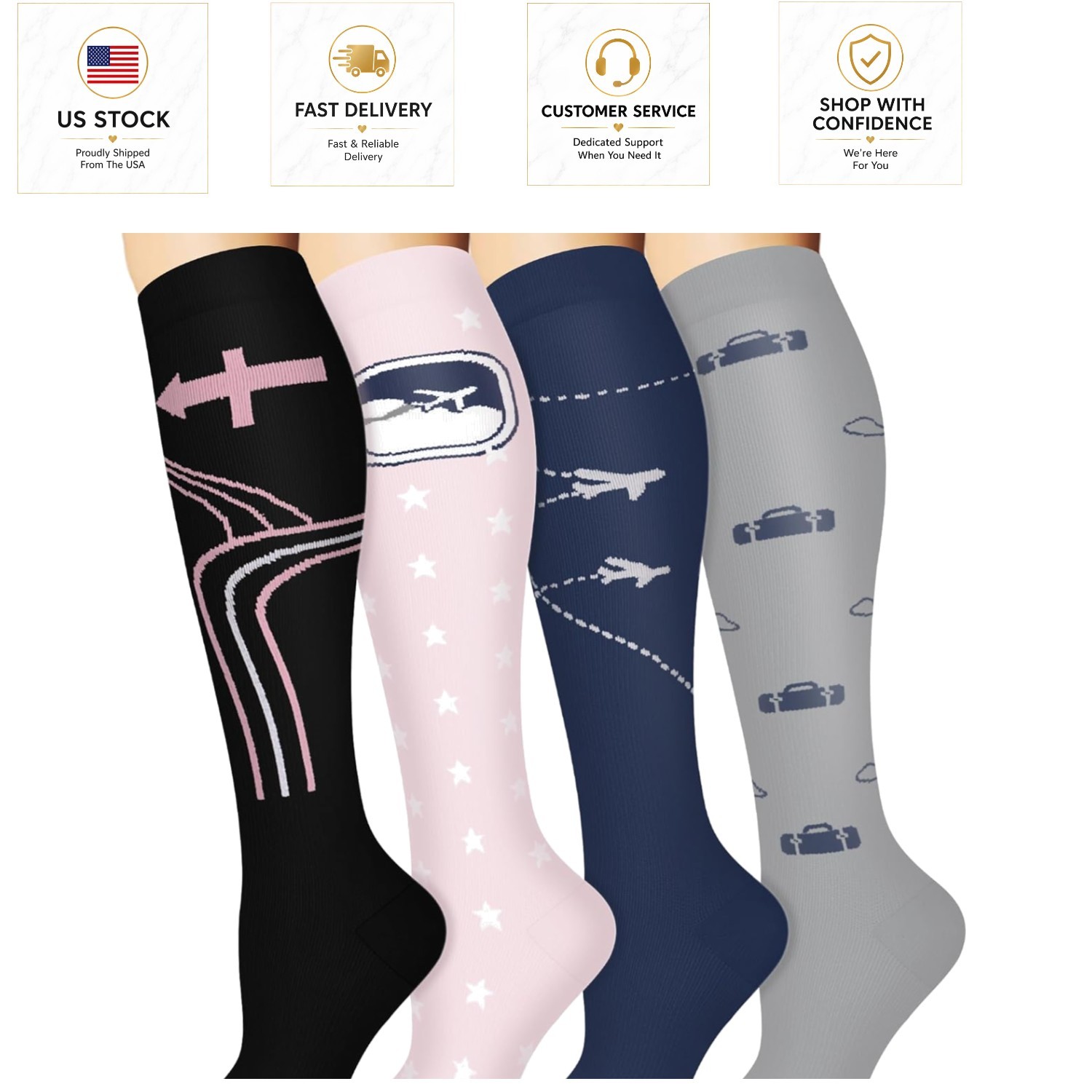 Knee-High Compression Socks for Men and Women – Ultimate Circulation Support