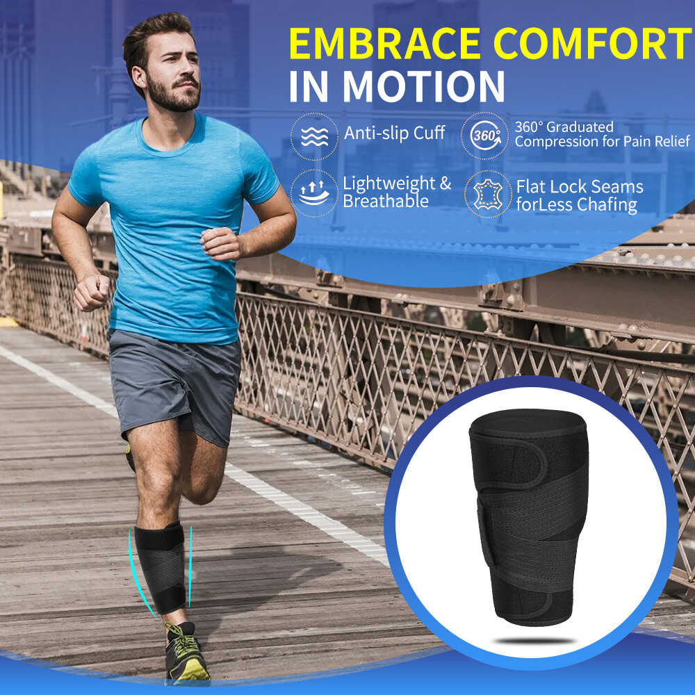 Compression Leg Brace Support Calf Shin Splint Running Sports Socks Pain Relief