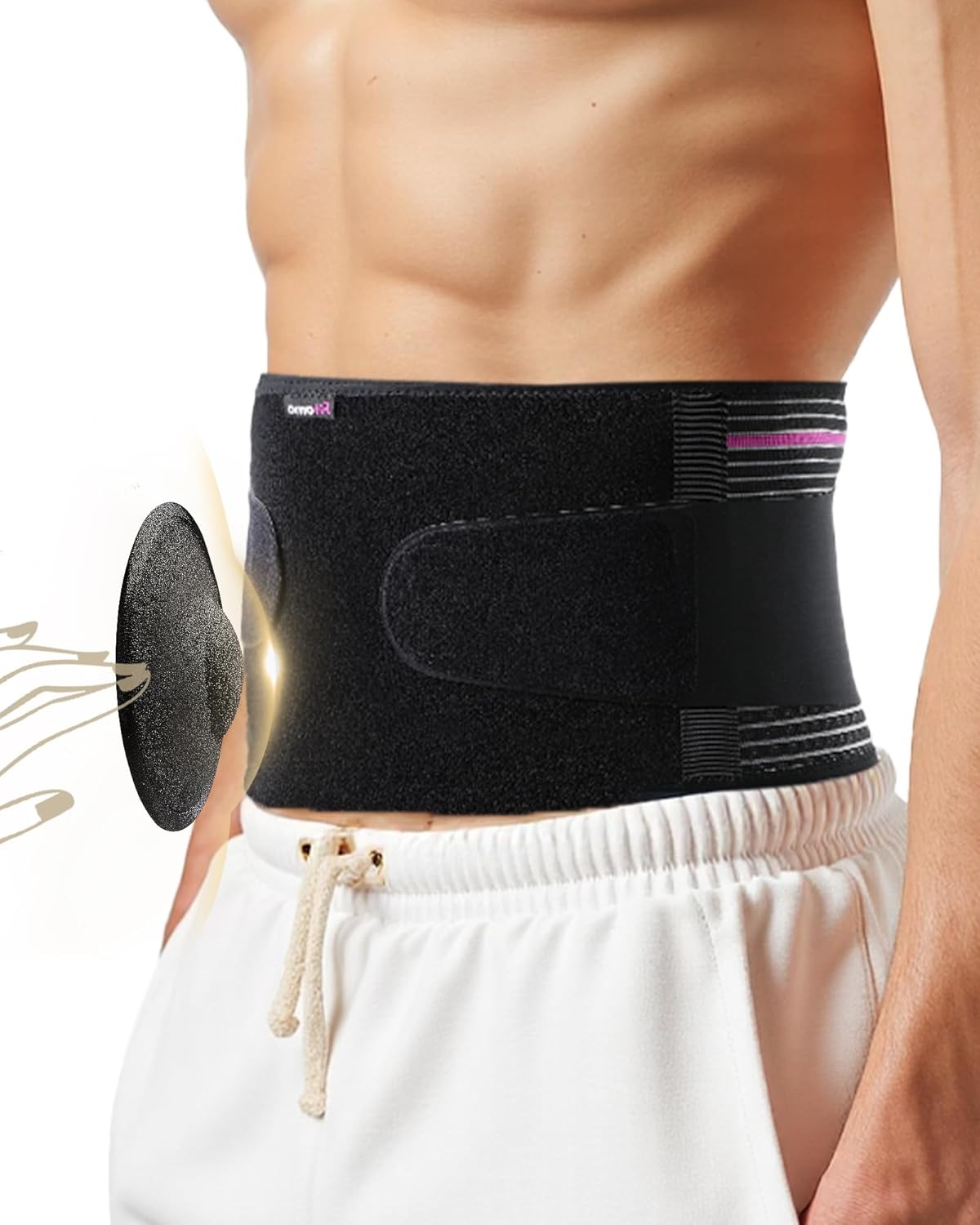 Umbilical Hernia Belt for Men and Women Abdominal Support Binder with Compress