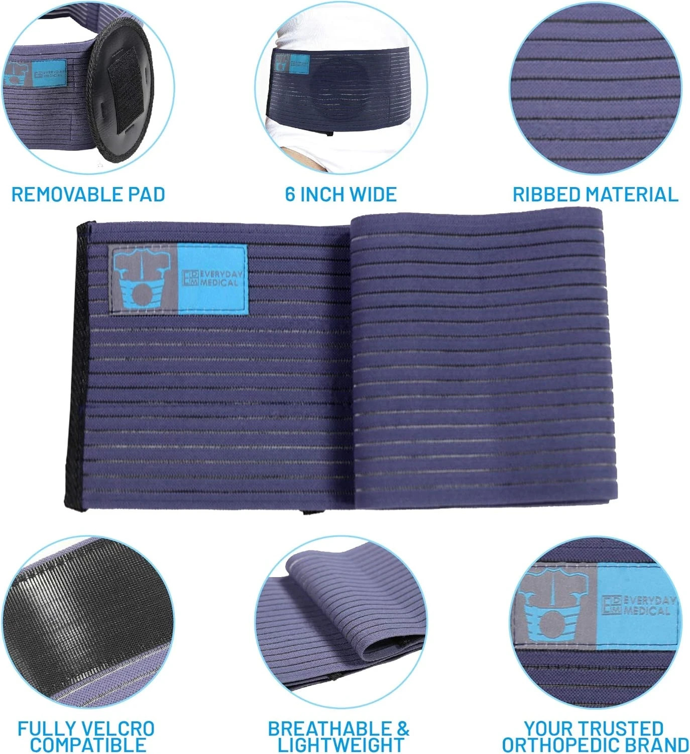 Umbilical Hernia Belt Men or Woman– Abdominal Hernia Bi Everyday Medical S/M