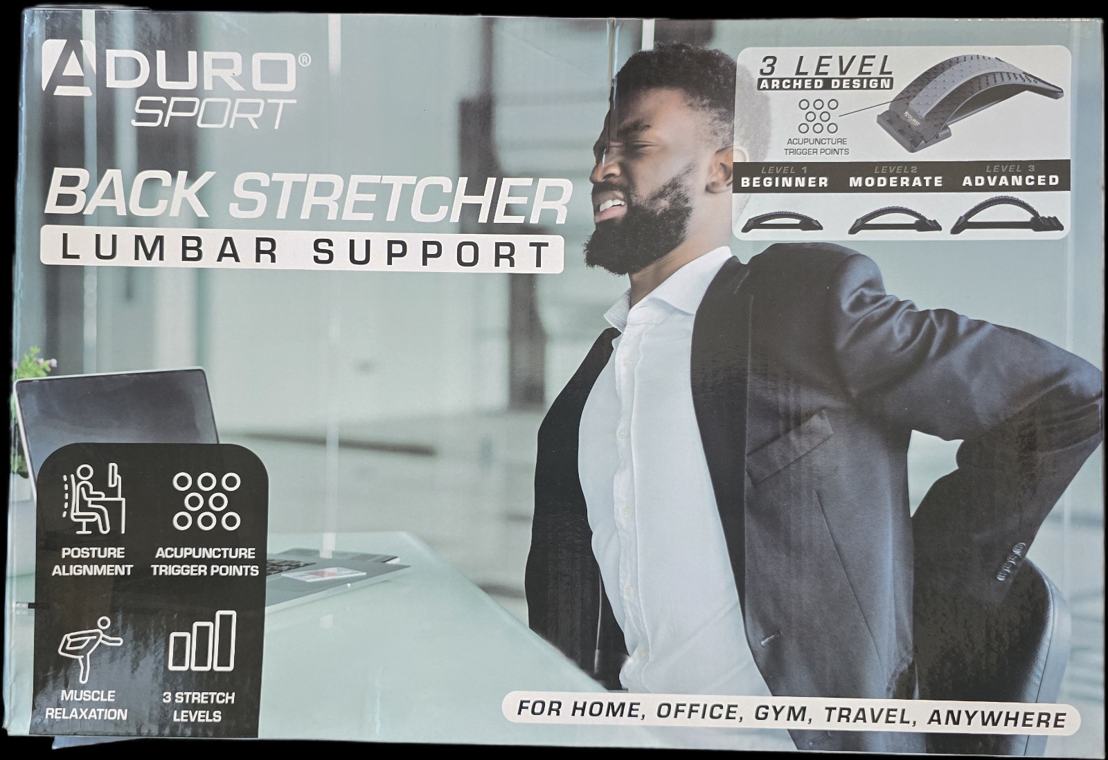 Back Stretcher Spine Board Pain Relief Lumbar Support Corrector Adjustable Ortho