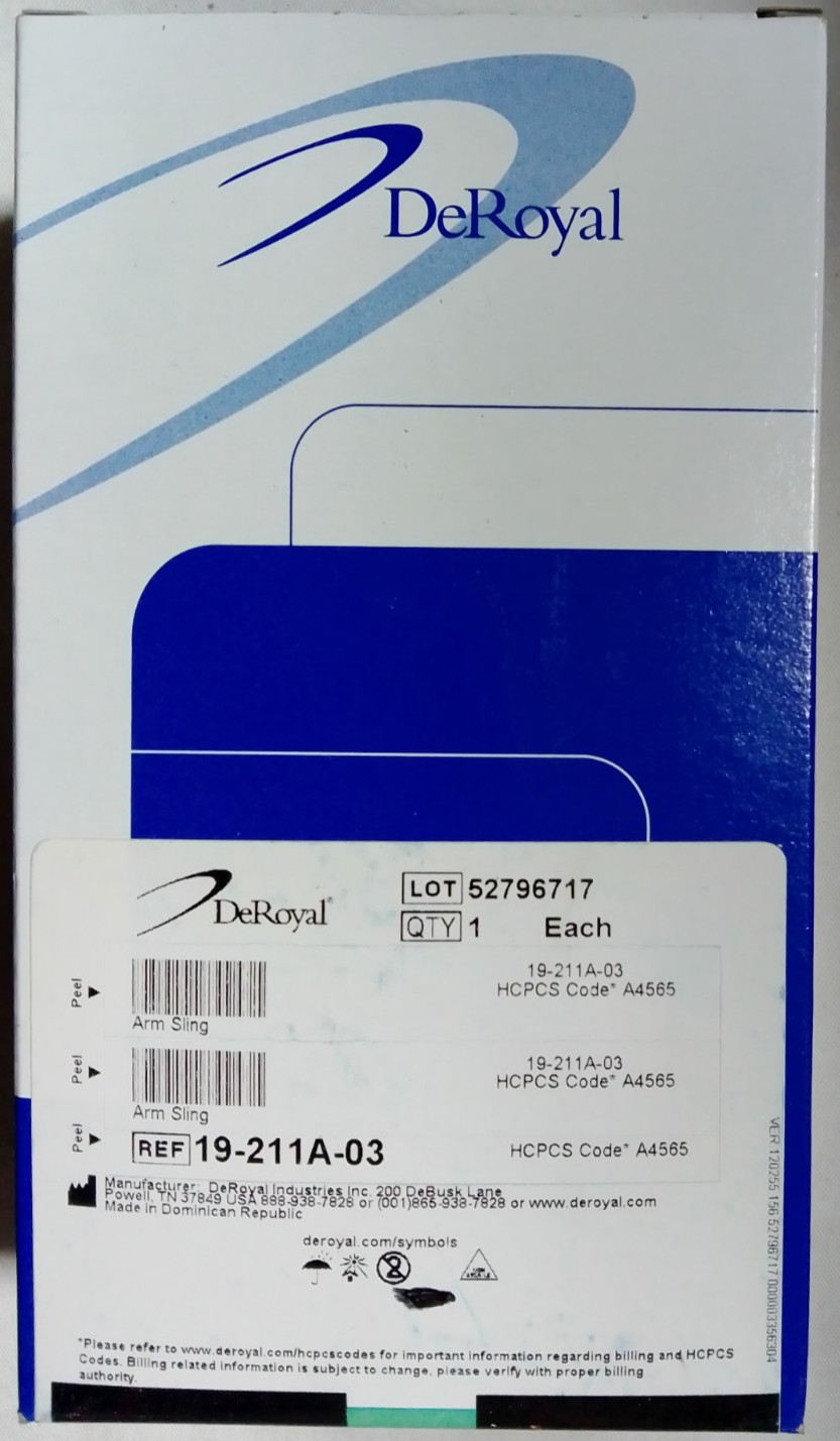 DeRoyal 19-211A-03 Arm Sling Medium