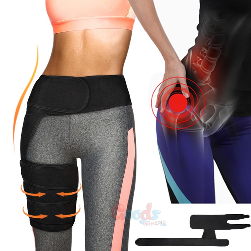 Adjustable Thigh Compression Sleeve Hip Brace for Groin Hamstring Pull LowerBack