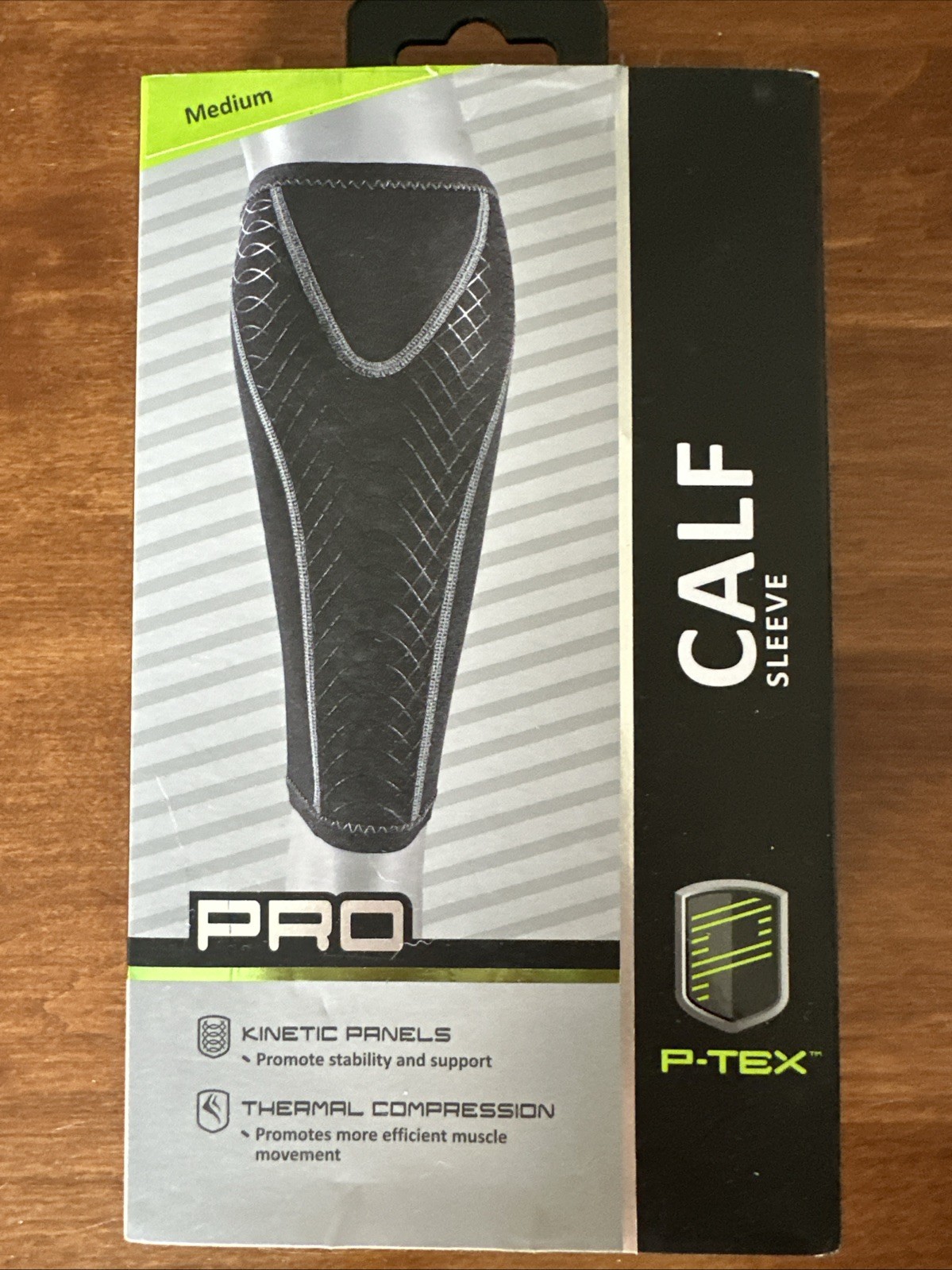 P-TEX PRO KINETIC PANEL COMPRESSION CALF SLEEVE *P-TEXC200* MED *BLACK *NEW
