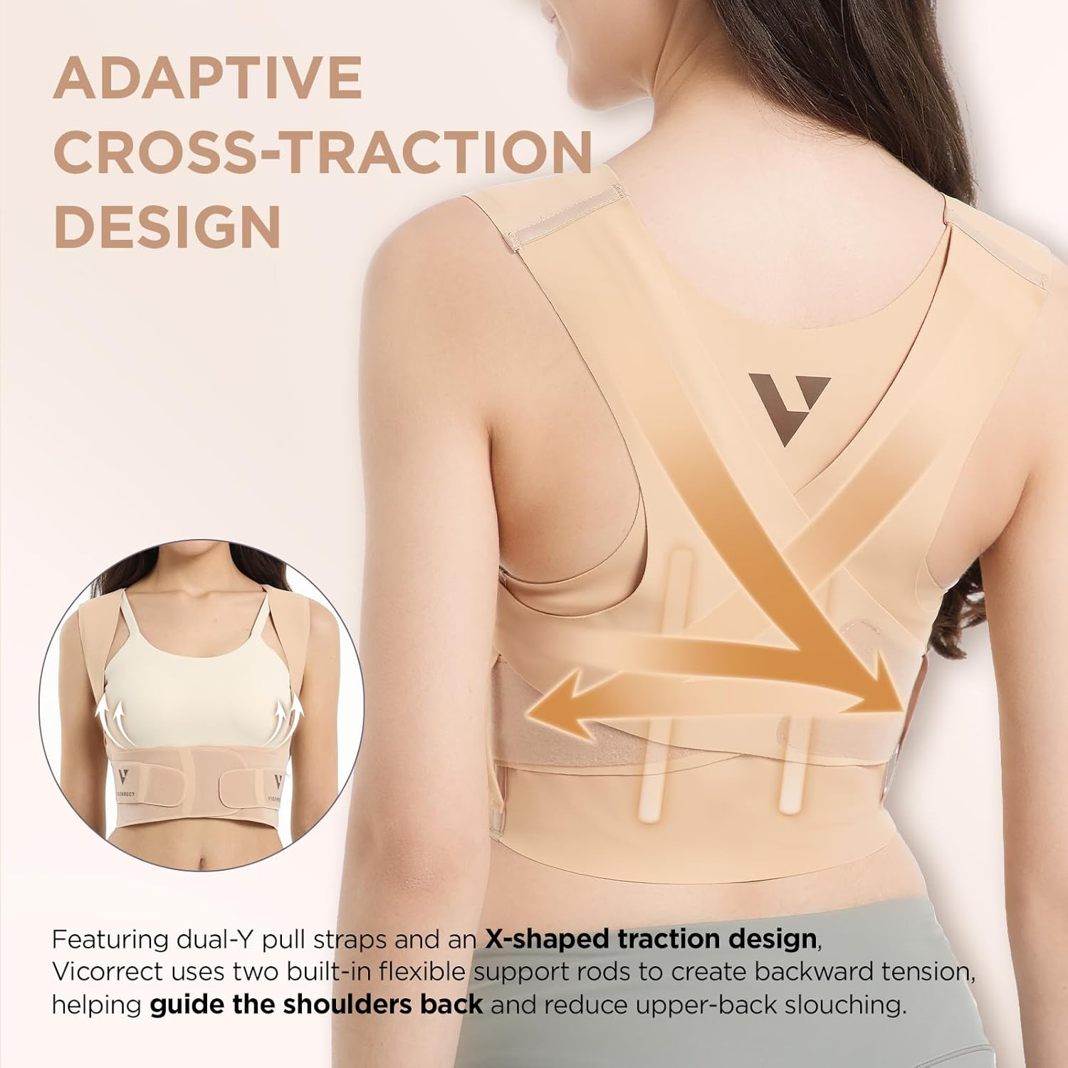 Adjustable Posture Corrector for Women: Invisible under Clothes – Comfortable Ba