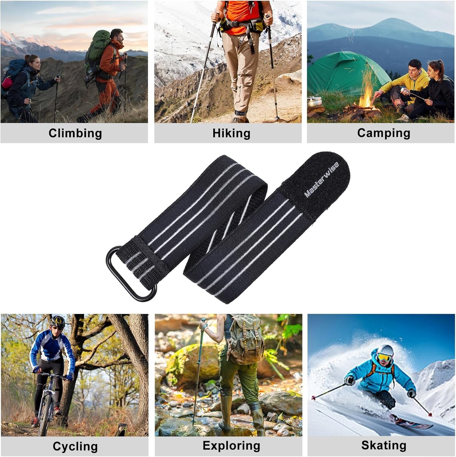 Adjustable Elastic Ankle Straps Boot Pant Leg Bands for Hiking Biking Travel New