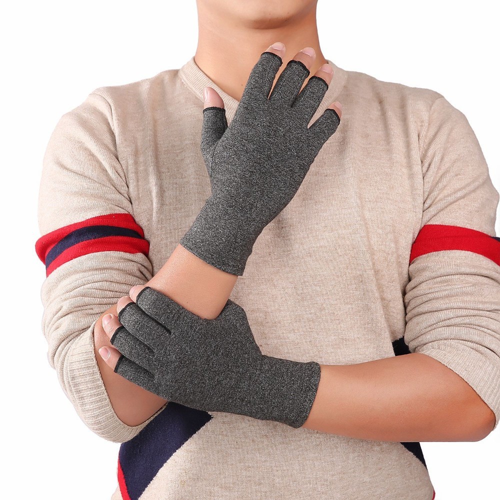 Arthritis Gloves Derived from Bamboo Compression Fingerless Gloves for Men & Wom