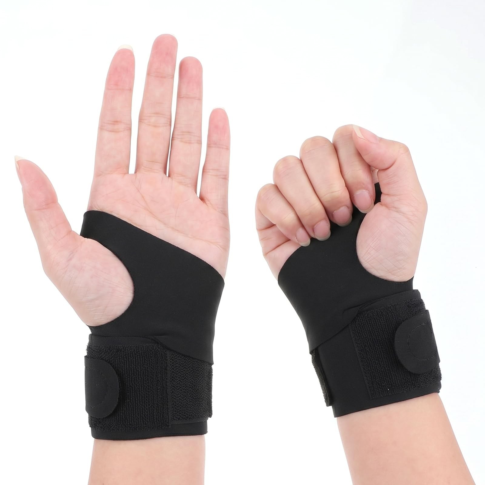 Hpmjz 2Pcs Thumb Brace Thumbs Wrist Compression Stabilizer Black
