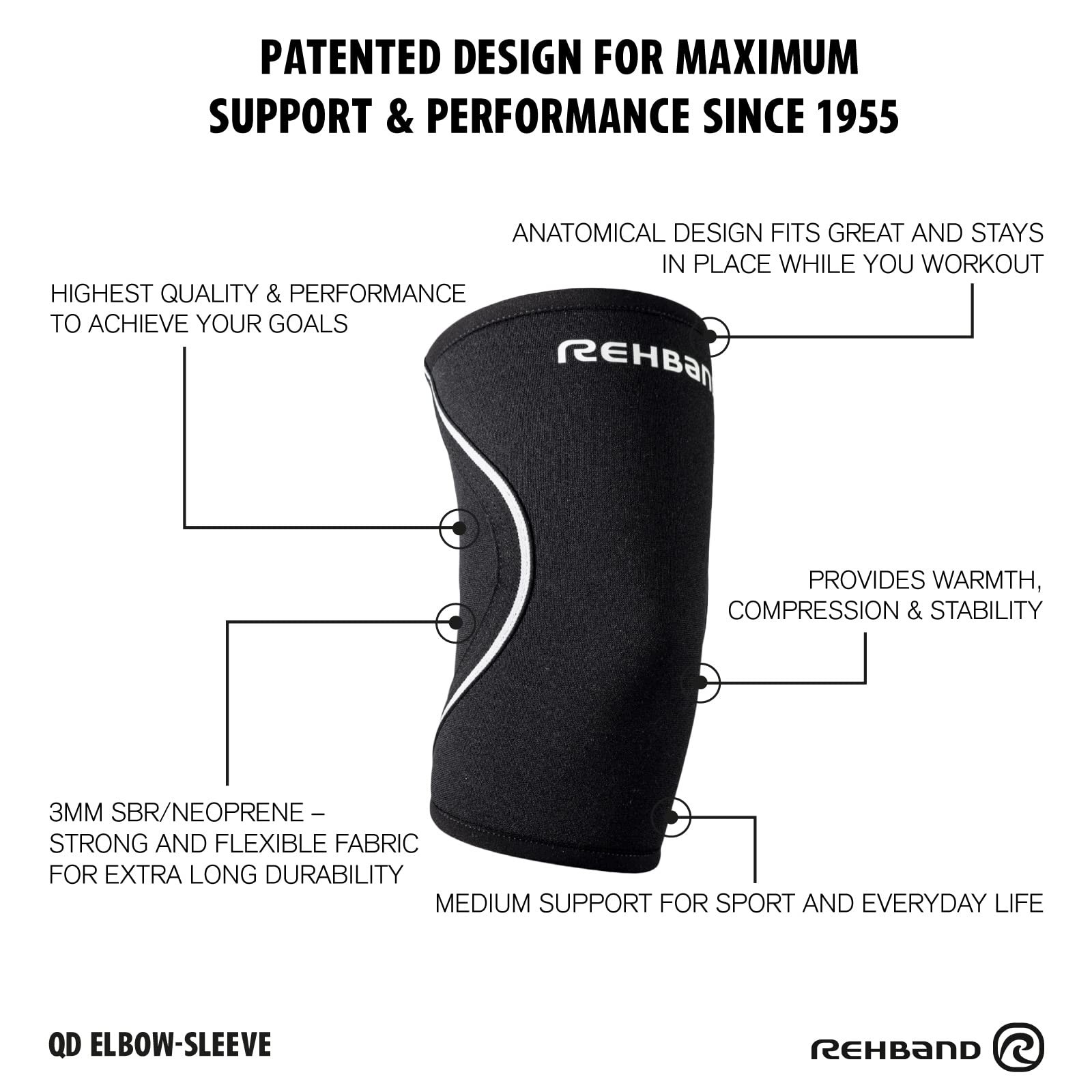 Elbow Brace for Sports & Everyday Use, 3mm Neoprene Elbow Support, Non-Slip, …