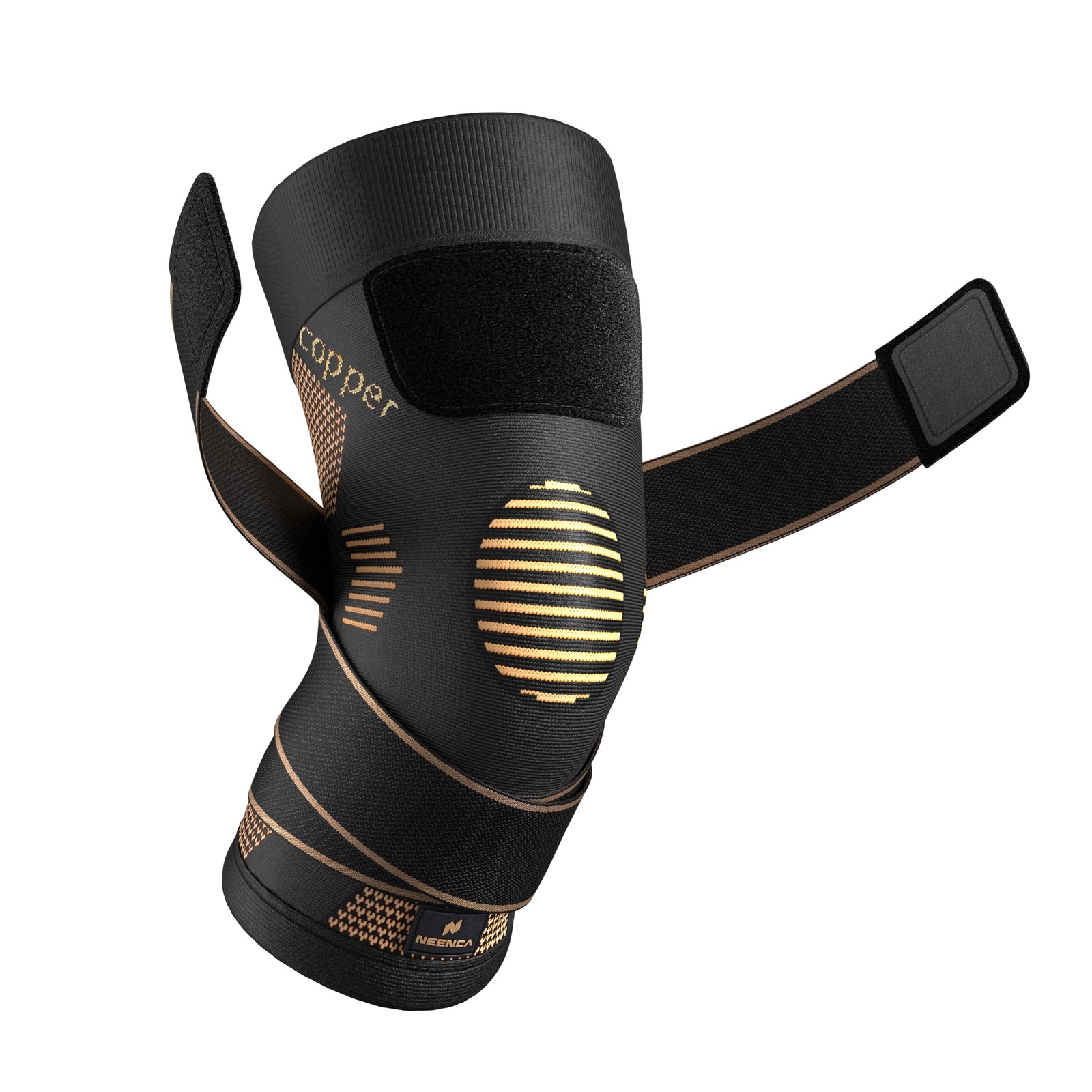 NEENCA Copper Knee Brace with Straps for Medium, High Copper-Single