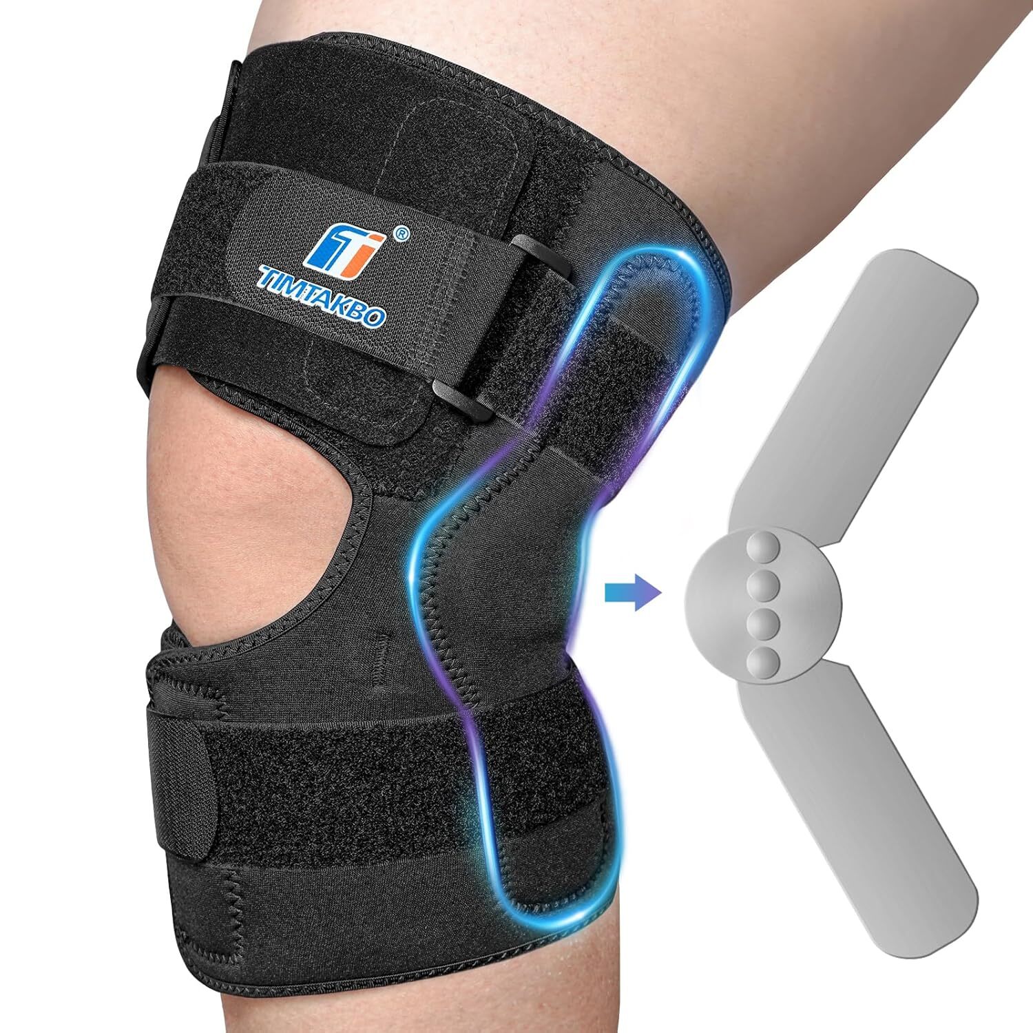 Plus Side Knee Brace for Women/Men, Hinged Knee Brace with Dual Metal Side St…