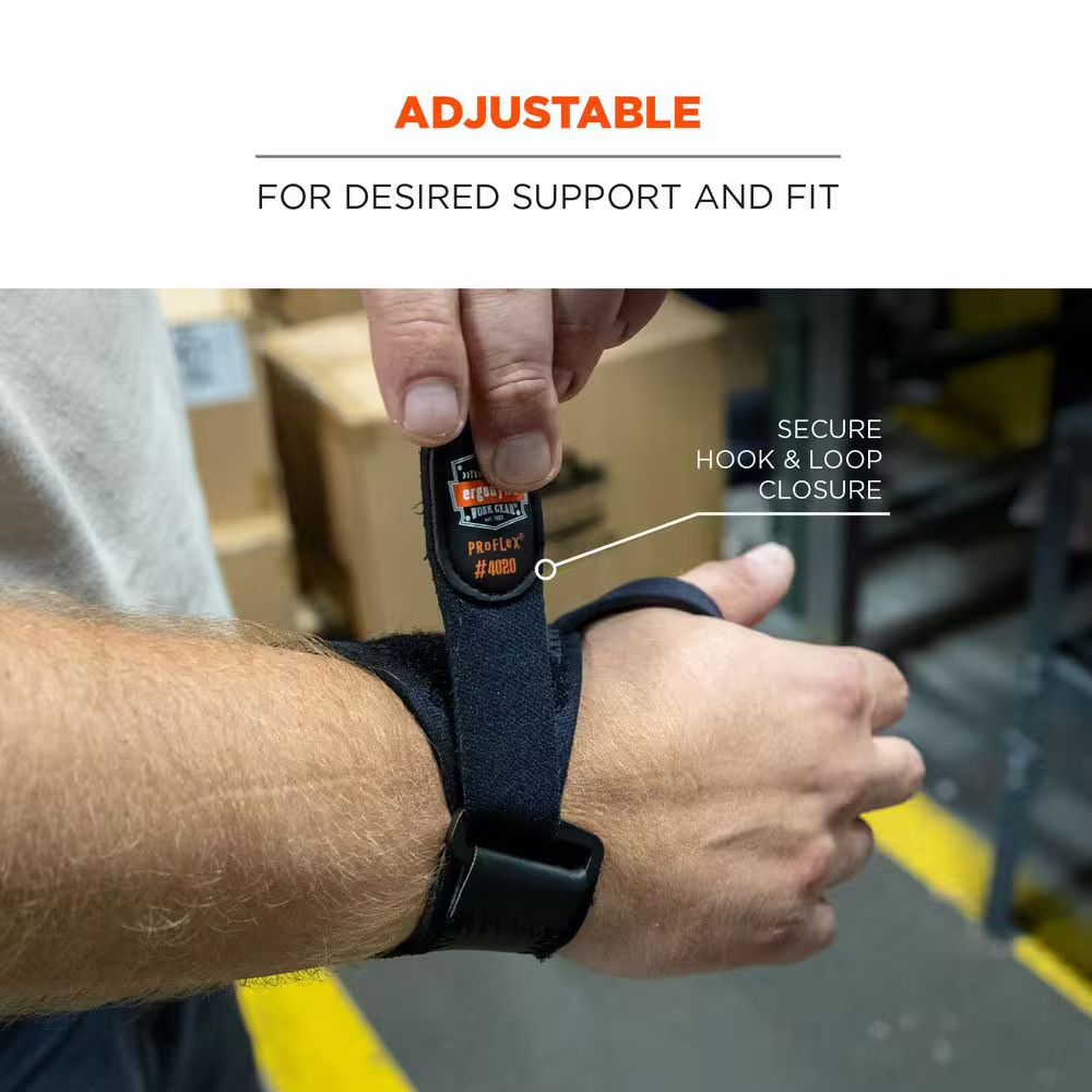 Proflex 4020 Medium Right Black Lightweight Wrist Support