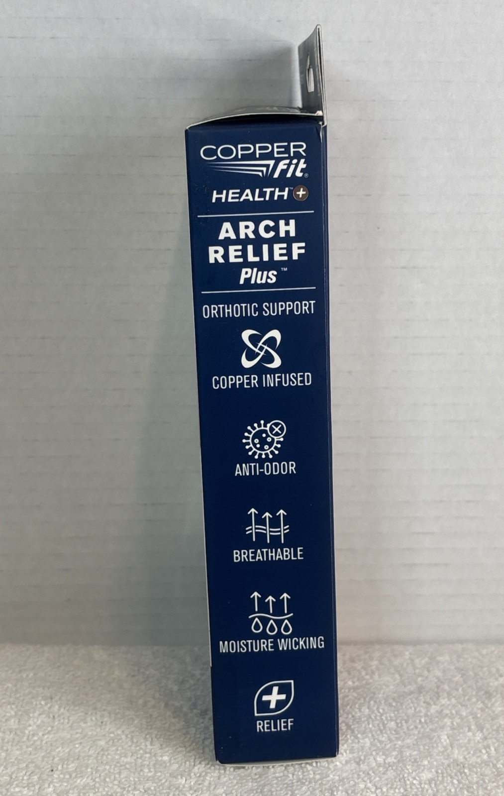 Copper Fit Health Unisex Arch Relief Plus with Built-In Orthotic Support – Black