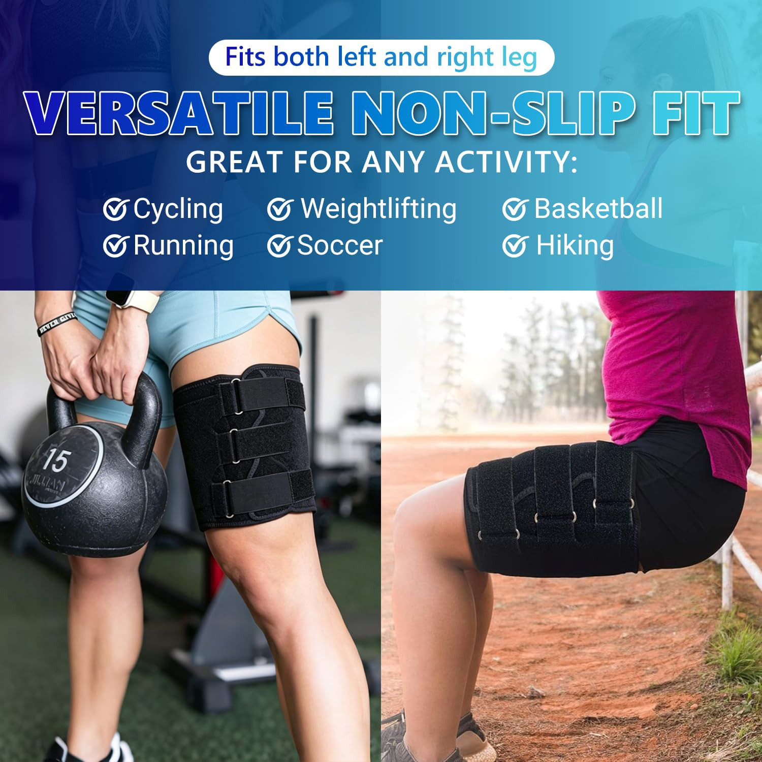 Sportemblema 2026 Upgraded Thigh Compression Sleeve for Men & Women, Sturdier No