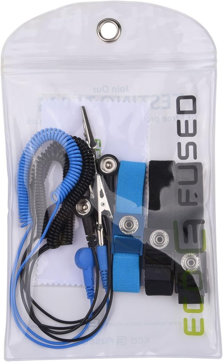 Ground Yourself Safely – 3 Pack of Reusable Anti-Static Wrist Straps with Clips