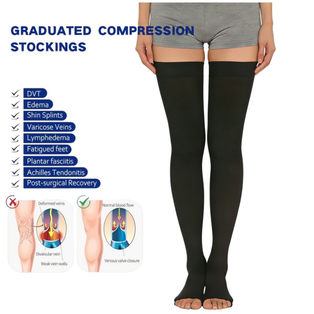 Compression Socks Thigh High Support Stockings Leg Thigh Support For Men Women