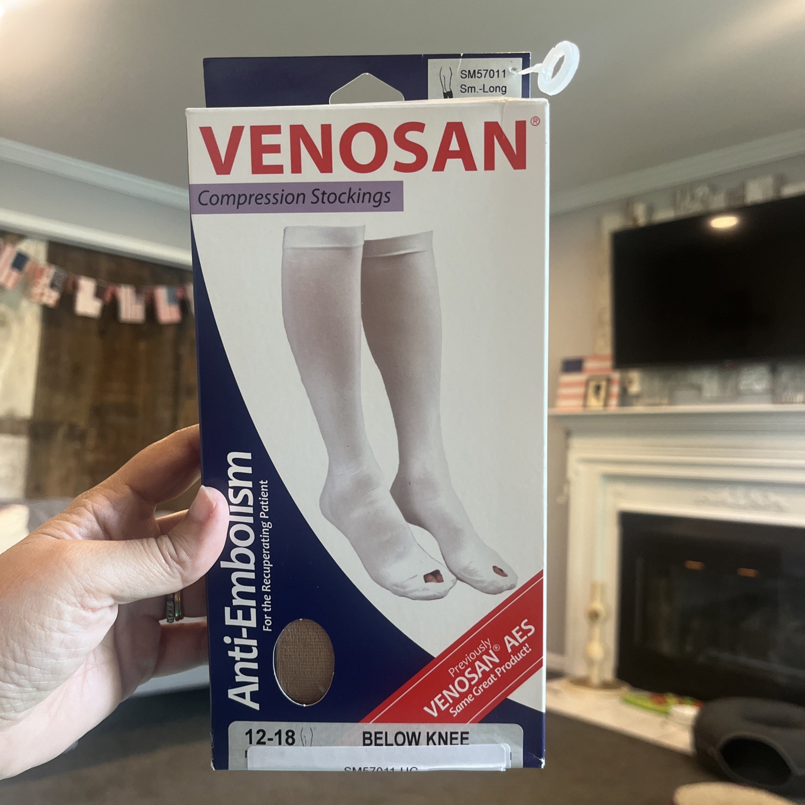 Venosan AES 12-18 mmHg Below Knee Window Toe White SMALL – ANTI-EMBOLISM