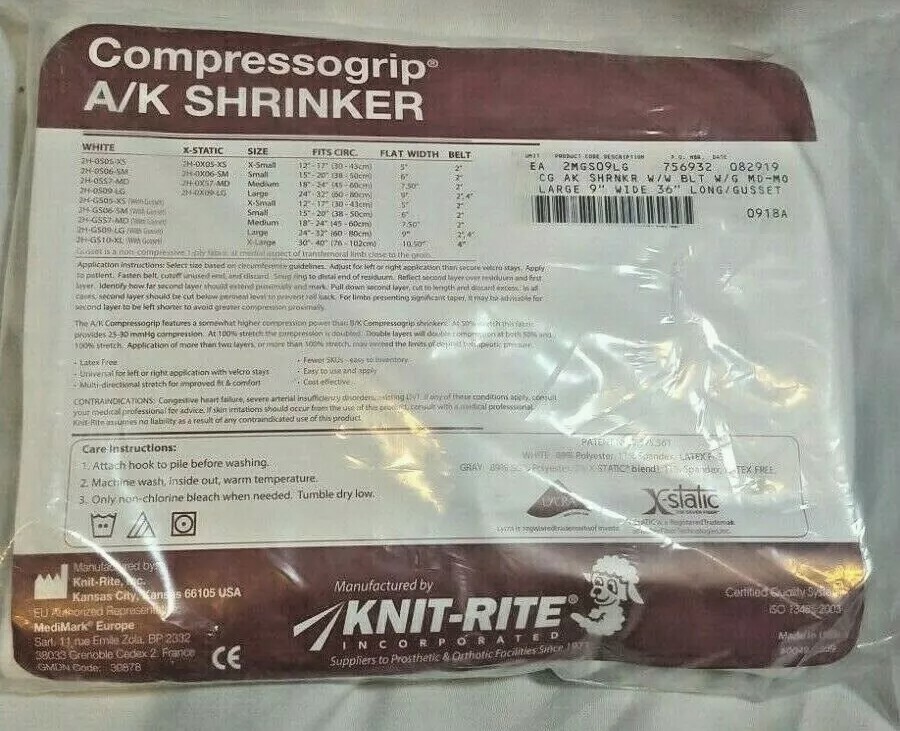 Knit Rite Compressogrip A/K Shinker w/Waist Belt – Gusset 2MGS09LG