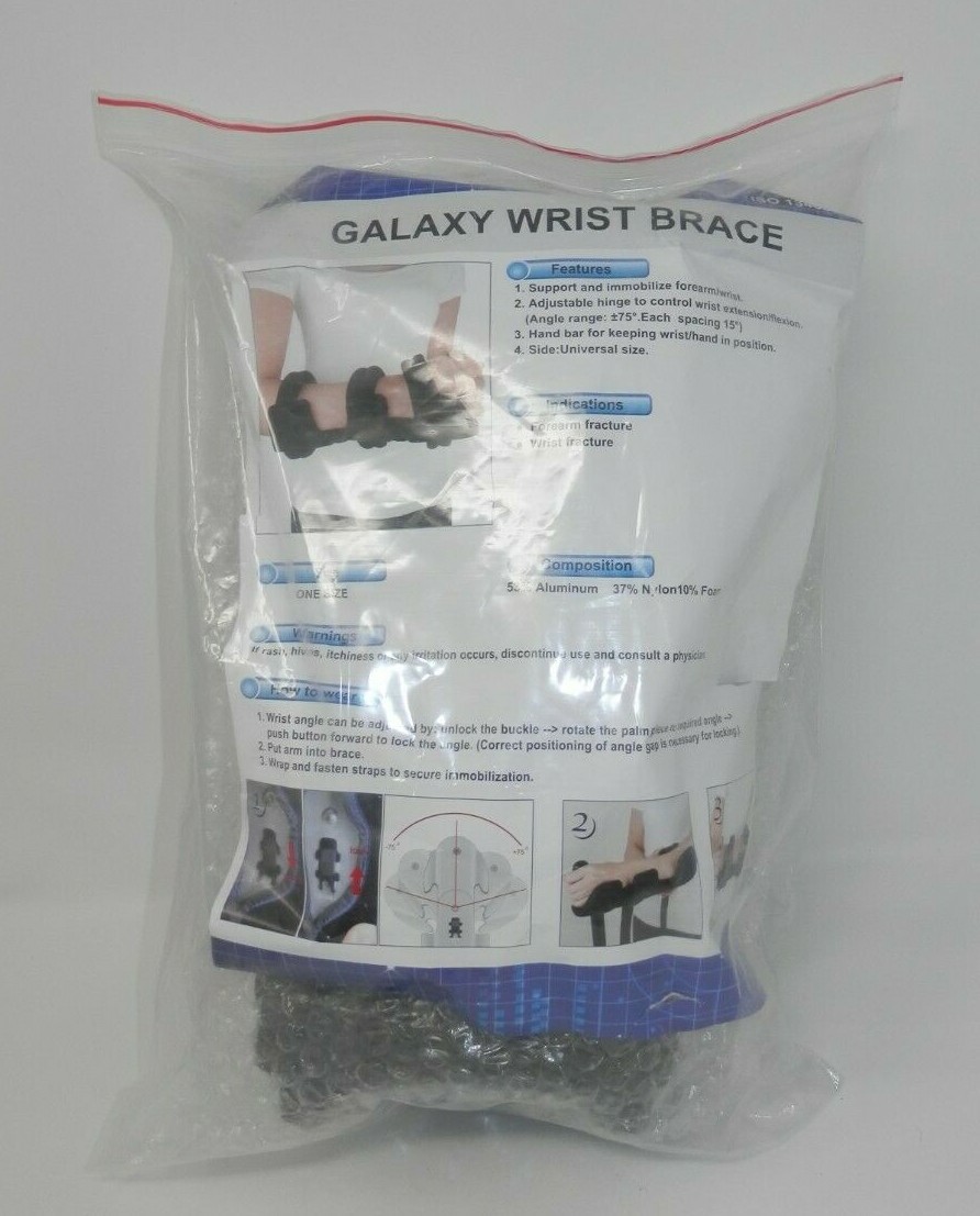 Galaxy Wrist Forearm Brace – Support & Immobilize One Size Adjustable L or R NEW