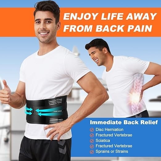 Back Brace for Lower Back, Support Back Brace- New Open Box Large