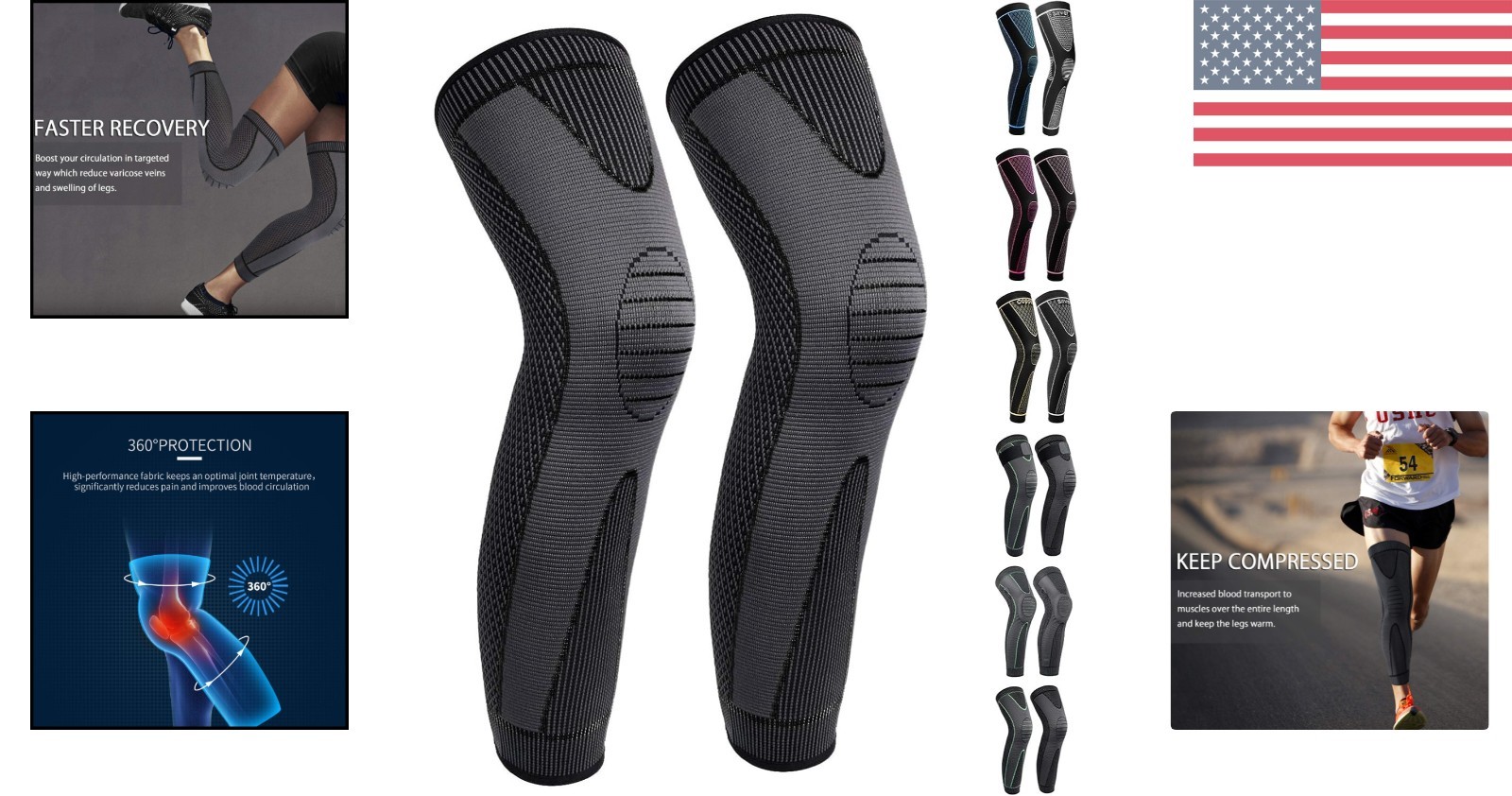 Ergonomic Compression Leg Sleeves for Men and Women – Ultimate Sports Support