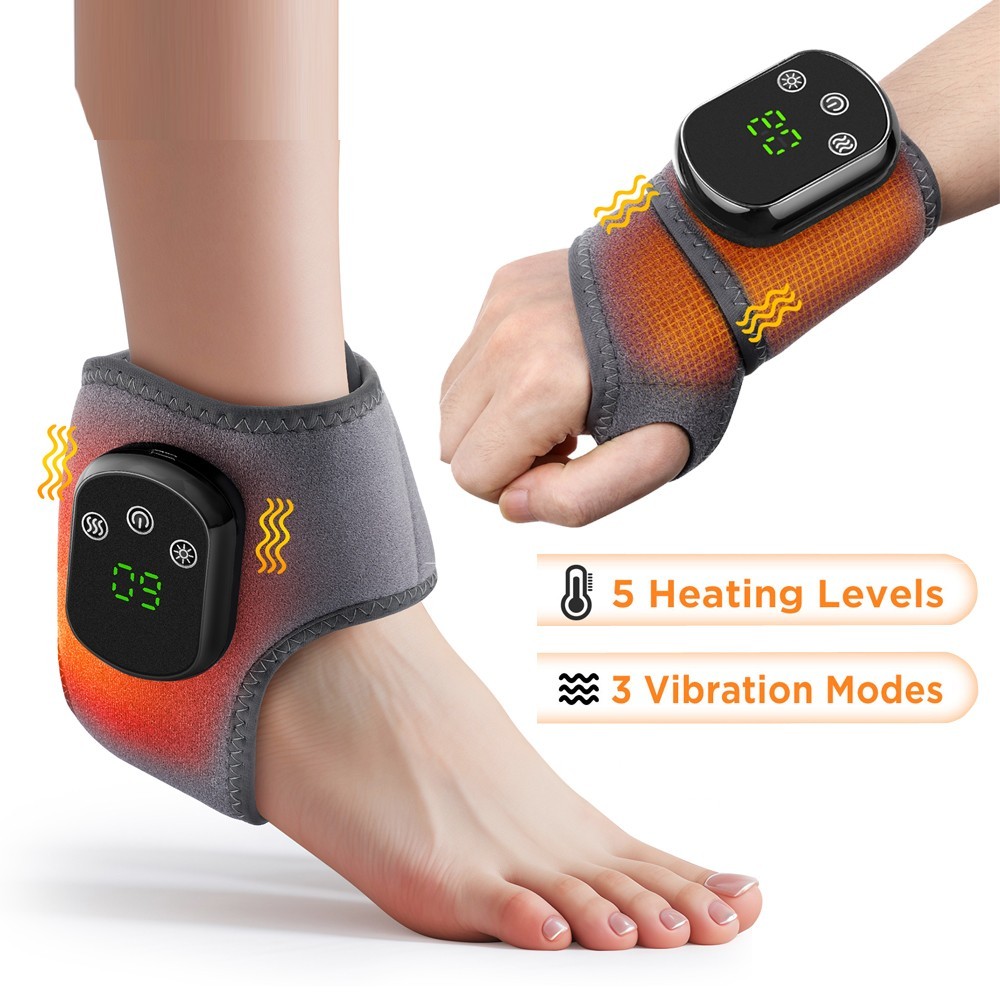 Heated Wrist – Ankle Support Massage Wrap Compression Band 2000mAh 11″/28cm