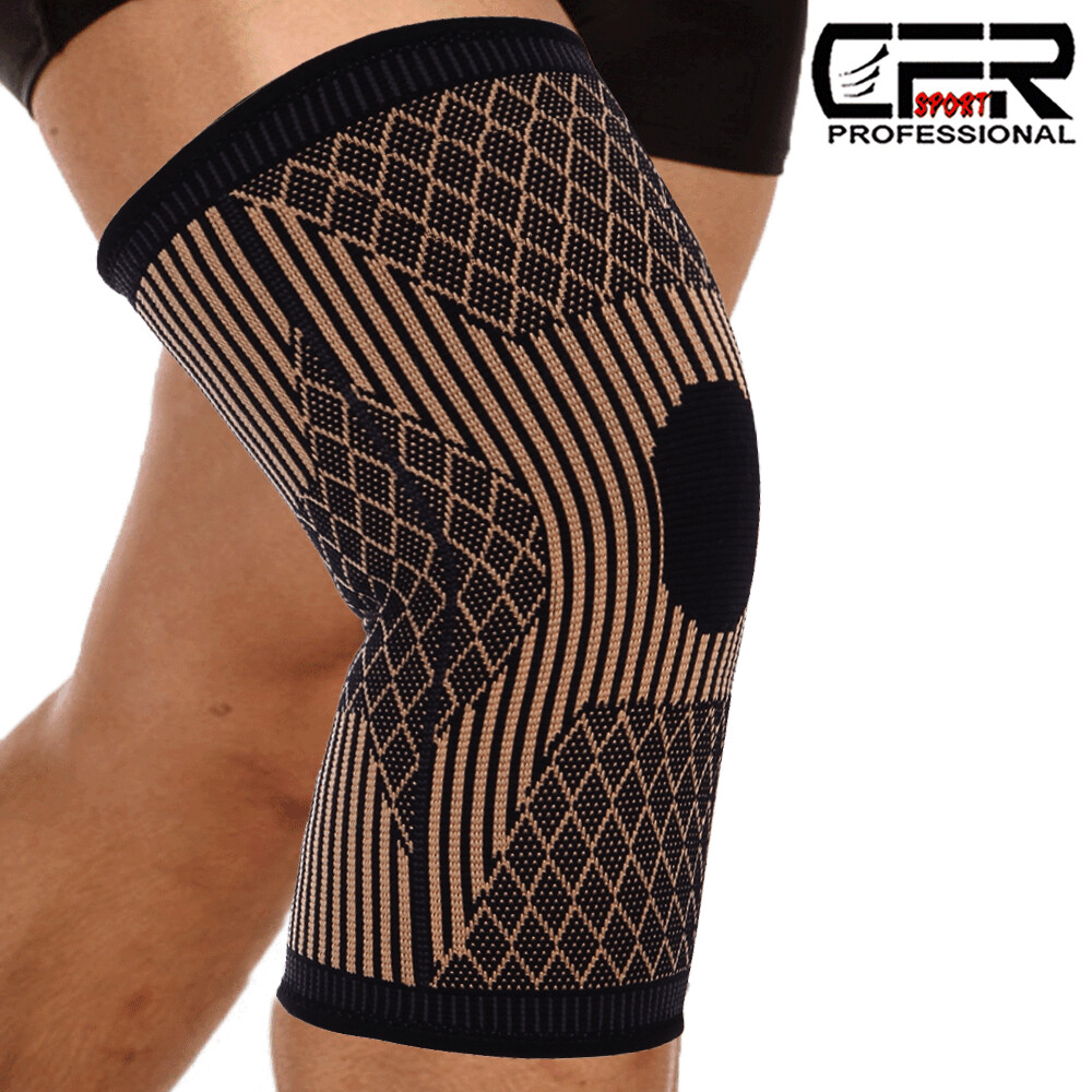 Knee Sleeve Compression Brace Support Copper Sport Joint Pain Arthritis Relief D