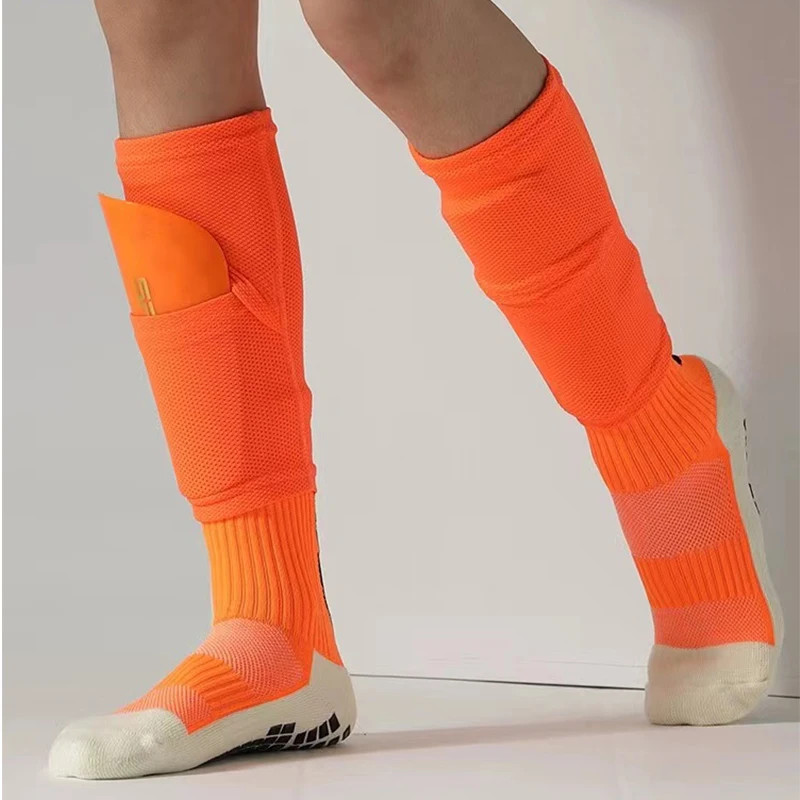 Football Equipment Adults Youths Kids Size Soccer Cover Calf Sleeve With Pocket