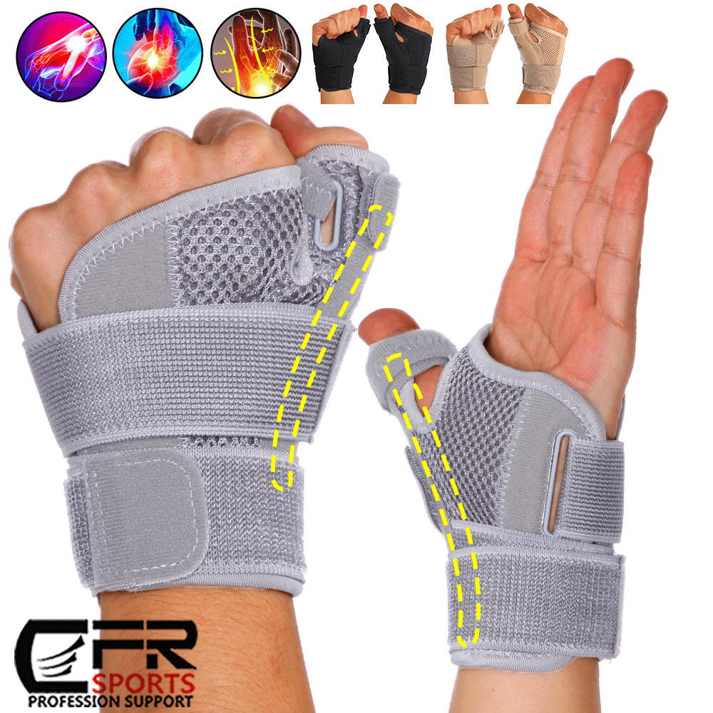 Thumb Wrist Support Brace Splint Carpal Tunnel Sprain Adjustable Right Left Hand