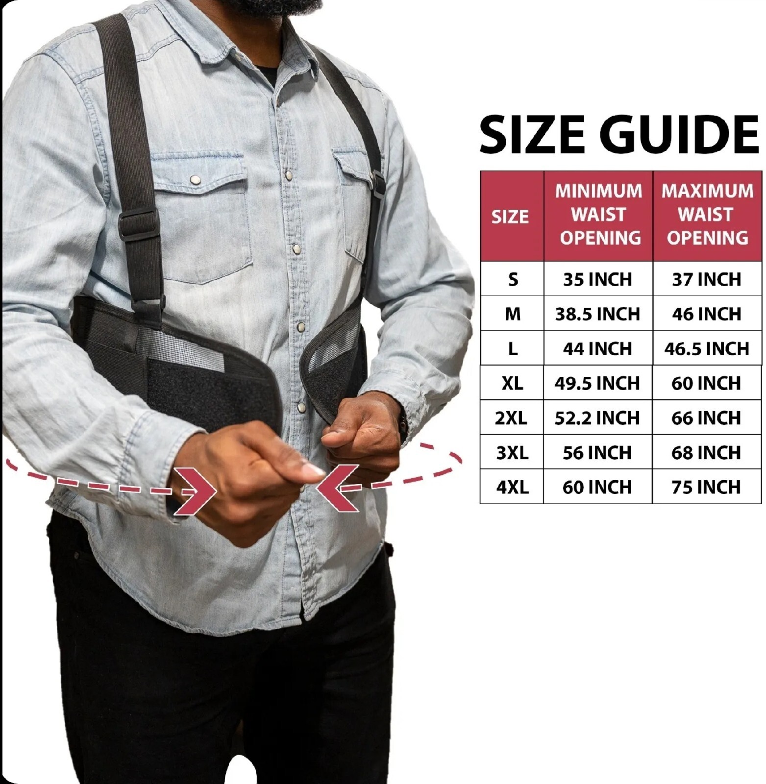 Lifting Support Weight Belt, Lower Back Brace Protects, Black (Pack of 1) XL